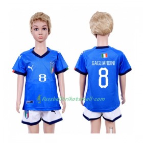 Günstige Fußballtrikots Italien Gagliardini 8 Kinder 2018 Kurzarm Heimtrikotsatz kaufen